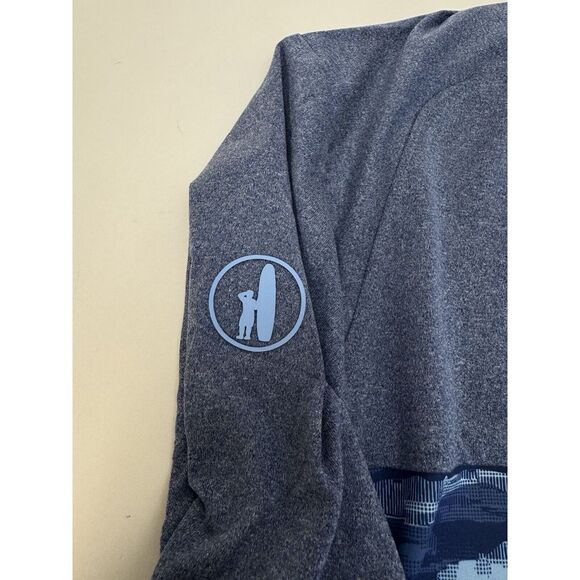 NWT johnnie-O Braden Camo Performance Hoodie Navy Blue Men's Size MEDIUM $118 - Picture 7 of 11